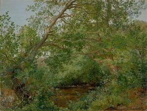 Lake Nemi ("nemisoen") by Janus Andreas Bartholin La Cour