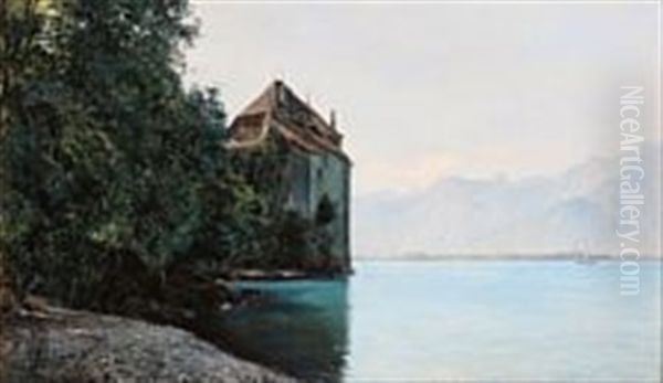 Chillon Castle By Lake Geneva, Switzerland - view 1