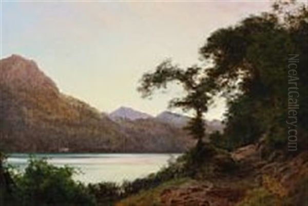 Summer Landscape With A View Over A Lake - view 1