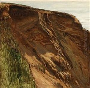 Cliff At Moesgaard Strand by Janus Andreas Bartholin La Cour
