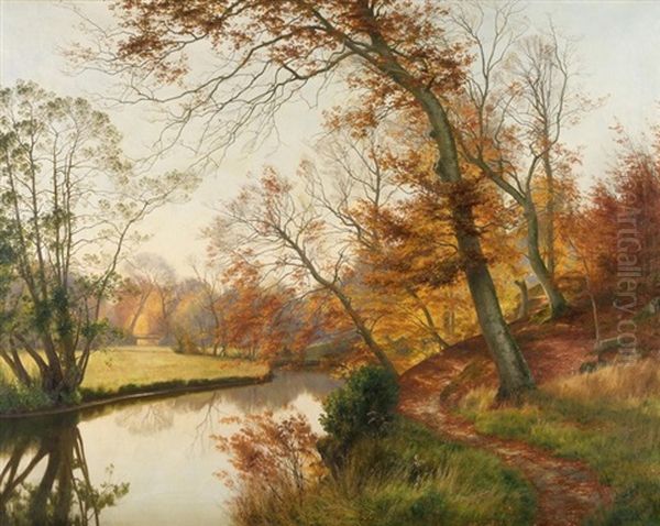 Herbstliche Flusslandschaft - view 1