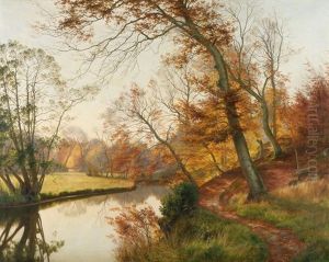 Herbstliche Flusslandschaft Herbstliche Flusslandschaft