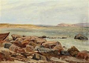 Beach Near Helgenaes by Janus Andreas Bartholin La Cour