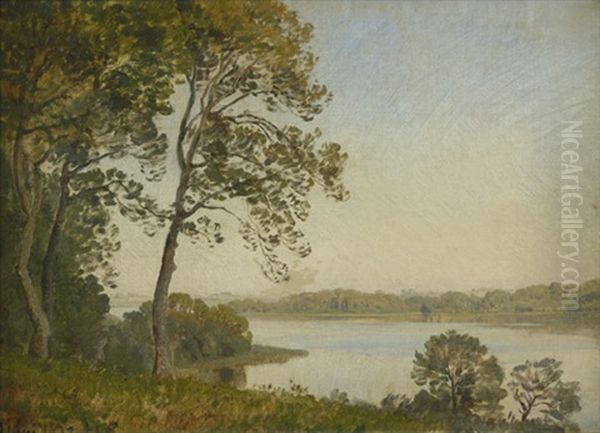 Blick Auf Eine Seenlandschaft Im Herbst - view 1