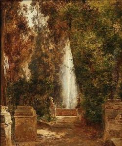 View From Villa D'este In Italy by Janus Andreas Bartholin La Cour