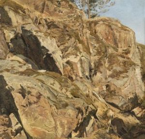 Etude De Rochers (study) by Janus Andreas Bartholin La Cour