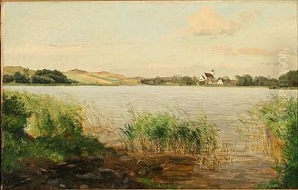 Fjord Scene With A Whitewashed Church In The Background - view 1