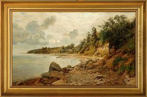 Strandskraent Ved Moesgaard by Janus Andreas Bartholin La Cour