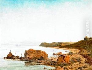 Coastal Scene (+ Another; Pair) by Janus Andreas Bartholin La Cour