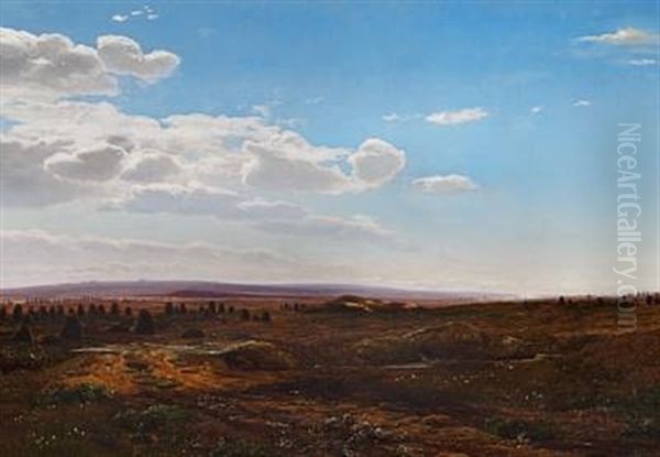 Tidlig Sommermorgen Ud Over En Eng by Janus Andreas Bartholin La Cour
