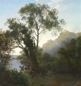 Tidlig Morgen Ved Nemisoen by Janus Andreas Bartholin La Cour
