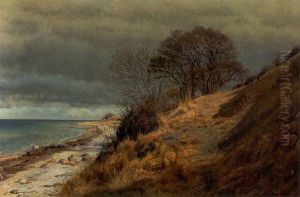 Tidlig Forarseftermiddag Ved Stranden by Janus Andreas Bartholin La Cour