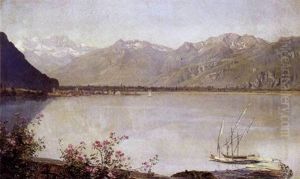Fra Montreux Ved Genfersoen by Janus Andreas Bartholin La Cour