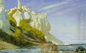 Fra Mons Klint Med "sommerspiret" Og "taleren" by Janus Andreas Bartholin La Cour