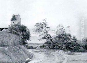 Dansk Landskab Med Kirke