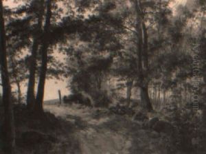 Vej I Udkanten Af Skoven, Sommer by Janus Andreas Bartholin La Cour