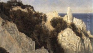 Sommerspiret Pa M+ns Klint by Janus Andreas Bartholin La Cour