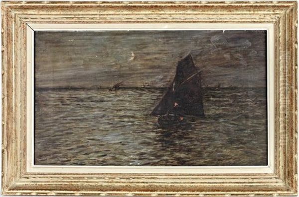Bateaux De Peche Au Clair De Lune - view 1