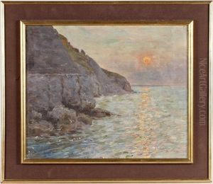 Falaise Au Crepuscule by Maurice Francois Auguste Courant