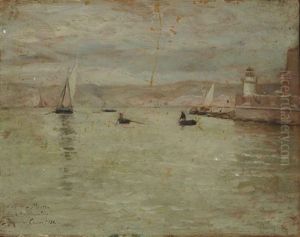 Port De Normandie by Maurice Francois Auguste Courant