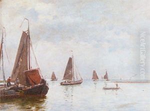 View Of Le Havre (?) by Maurice Francois Auguste Courant