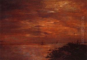 Coucher De Soleil Sur La Greve