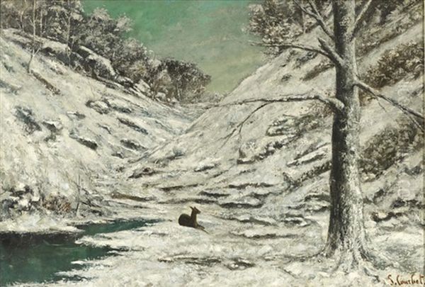 Biche Dans La Neige, 1875-1876 - view 1