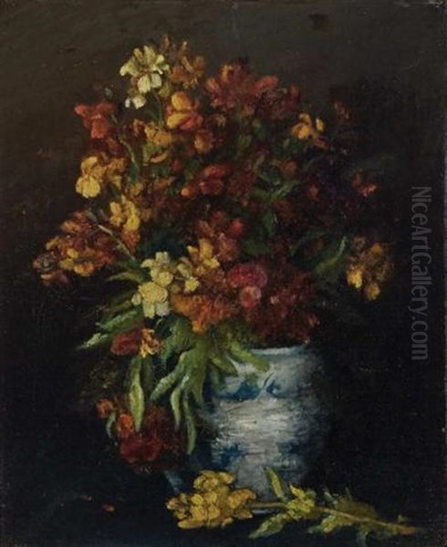 Flowers In A Ceramic Vase - view 1