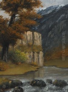 Landscape Near Ornans by Gustave Courbet
