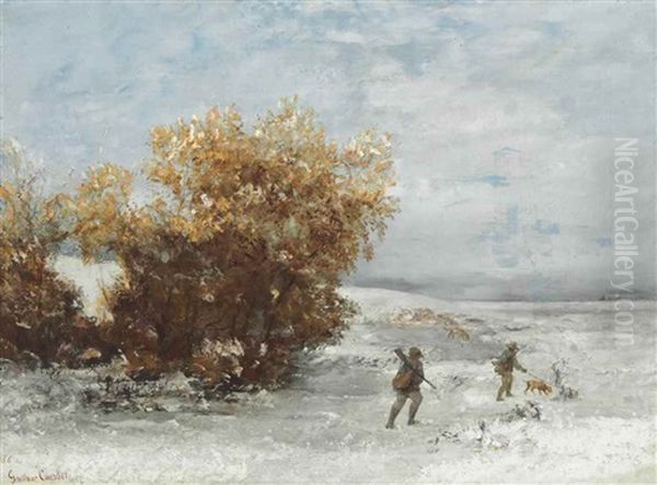Chasseurs Dans Le Neige - view 1