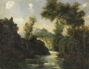 In Den Schweizer Alpen (collab W/cherubino Pata) by Gustave Courbet