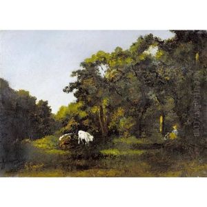 Landschaft Mit Kuhen by Gustave Courbet
