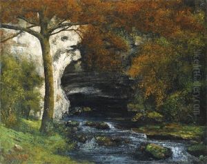 Source De Lison Pres De Nans by Gustave Courbet