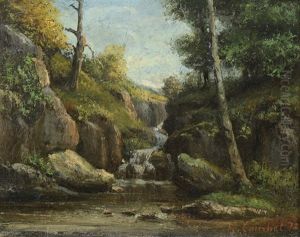 Riviere En Sous-bois by Gustave Courbet