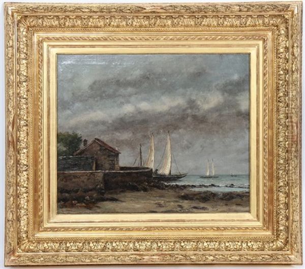 Une Maison De Bord De Mer A Saintonges Avec Des Petits Voiliers A L'arriere Plan - view 1