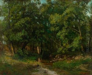 Waldlandschaft by Gustave Courbet