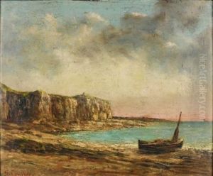Vue De La Cote Normande by Gustave Courbet