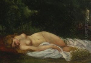 Nu Couche by Gustave Courbet