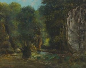 Le Puits Noir (les Gorges De La Loue) by Gustave Courbet