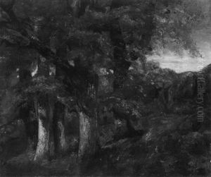 Wooded Landscape by Gustave Courbet