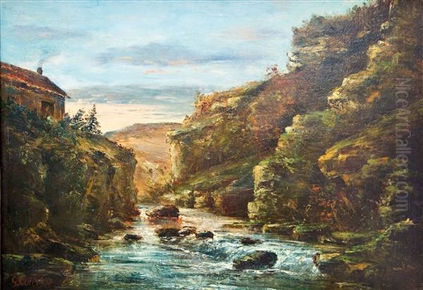 Gebirgstal Mit Flusslauf - view 1
