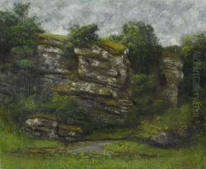 Rochers Des Environs D'ornans by Gustave Courbet