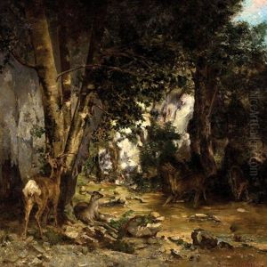 La Remise De Chevreuils Au Ruisseau De Plaisir Fontaine