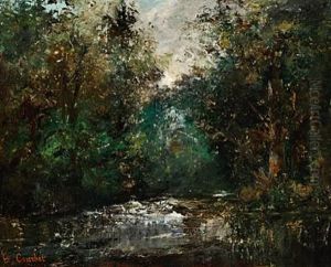 A Forest Scene by Gustave Courbet