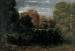 Paysage, Fontainebleau by Gustave Courbet