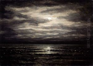 Le Leman Au Crepuscule Devant Bon-port by Gustave Courbet