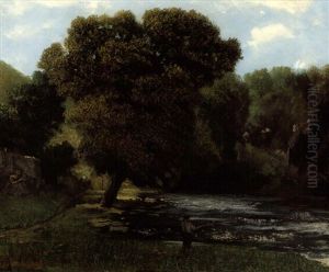 Paysage Avec Un Pecheur by Gustave Courbet