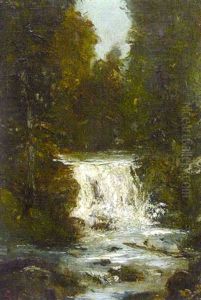 Chute D'eau En Foret by Gustave Courbet