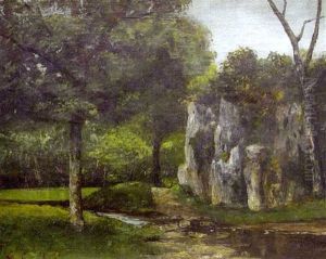 Bord De Riviere Dans Le Jura Francais by Gustave Courbet