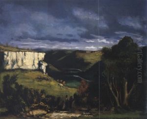 La Vallee De La Loue by Gustave Courbet